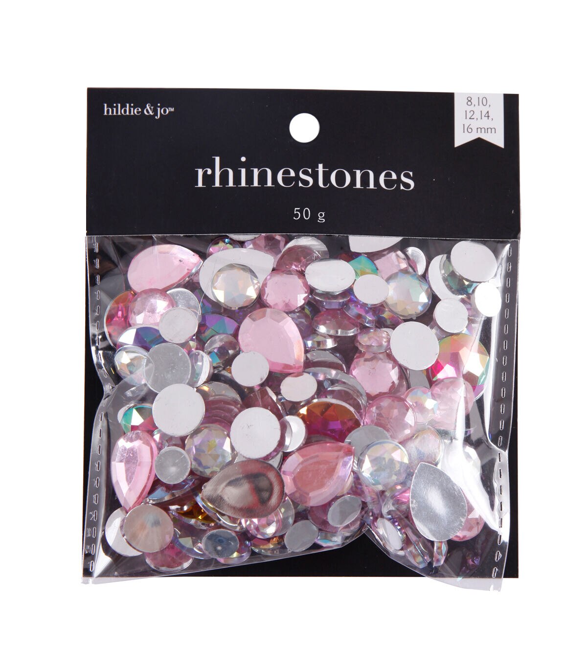 50g Iridescent Pink Flatback Rhinestones by hildie & jo