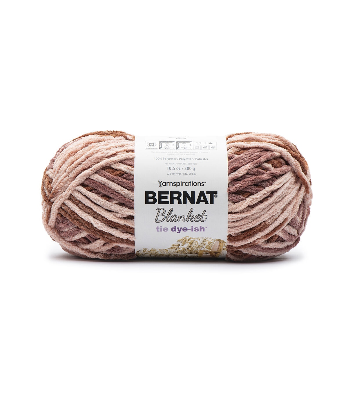 Bernat Blanket Tie Dye-ish 220yds Super Bulky Polyester Yarn