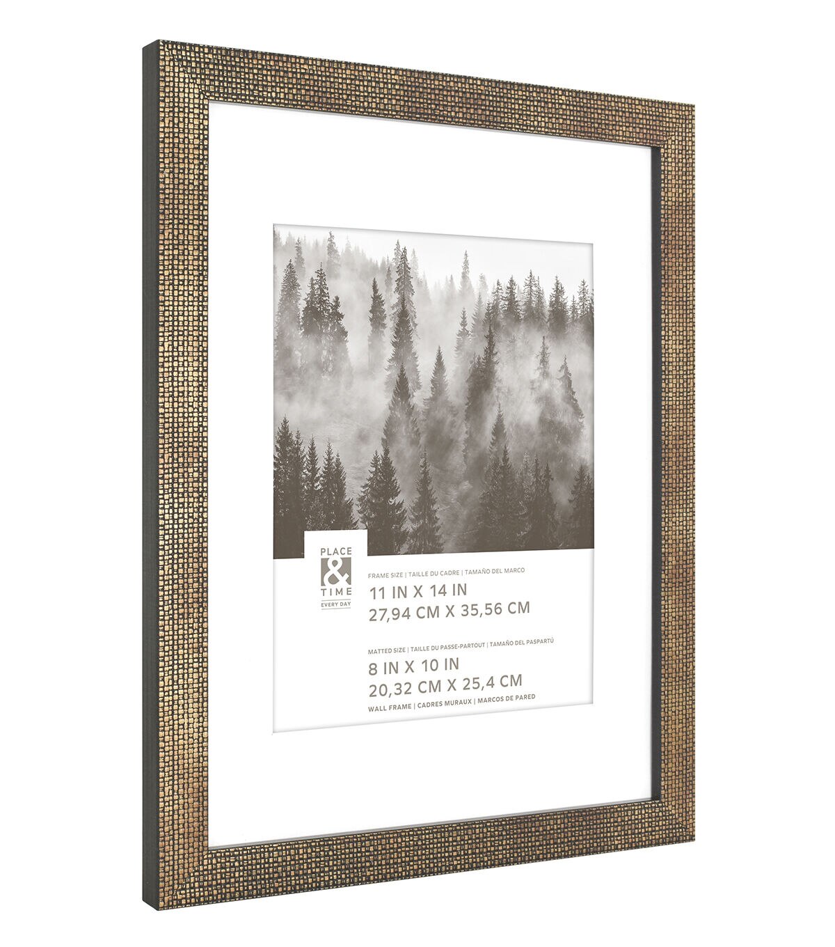 11 x 14 Matted to 8 x 10 Woven Embossed Wall Frame by Place & Time
