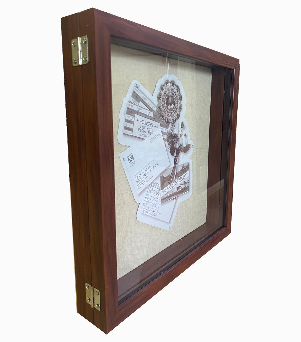 16 x 20 Cherry Front Loading Shadow Box by Place & Time