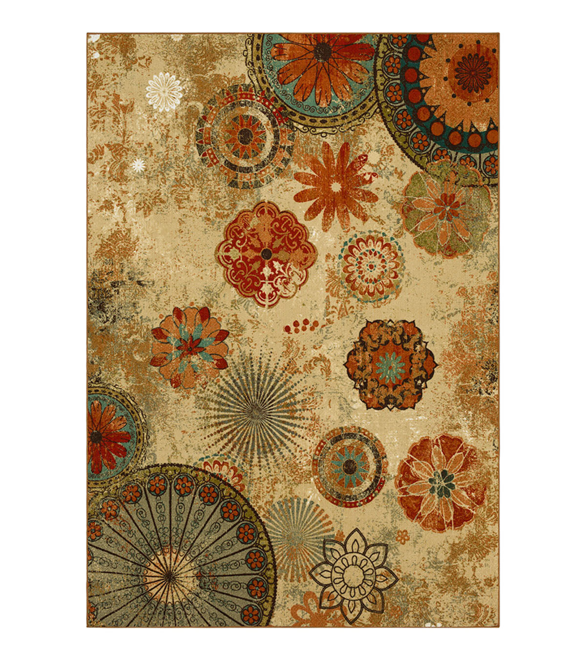 Alexa Indoor/Outdoor Area Rug Medallion Multi 5' X 8'