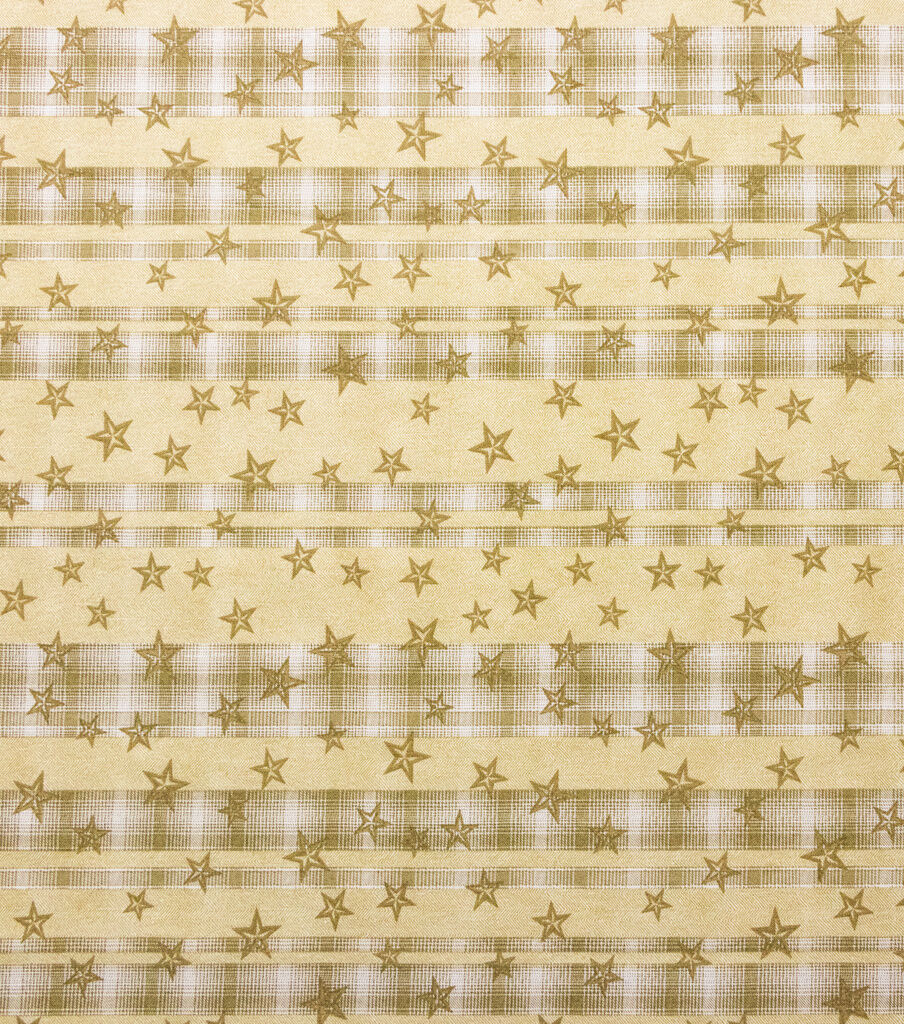 Stars on Cream Patriotic Cotton Fabric