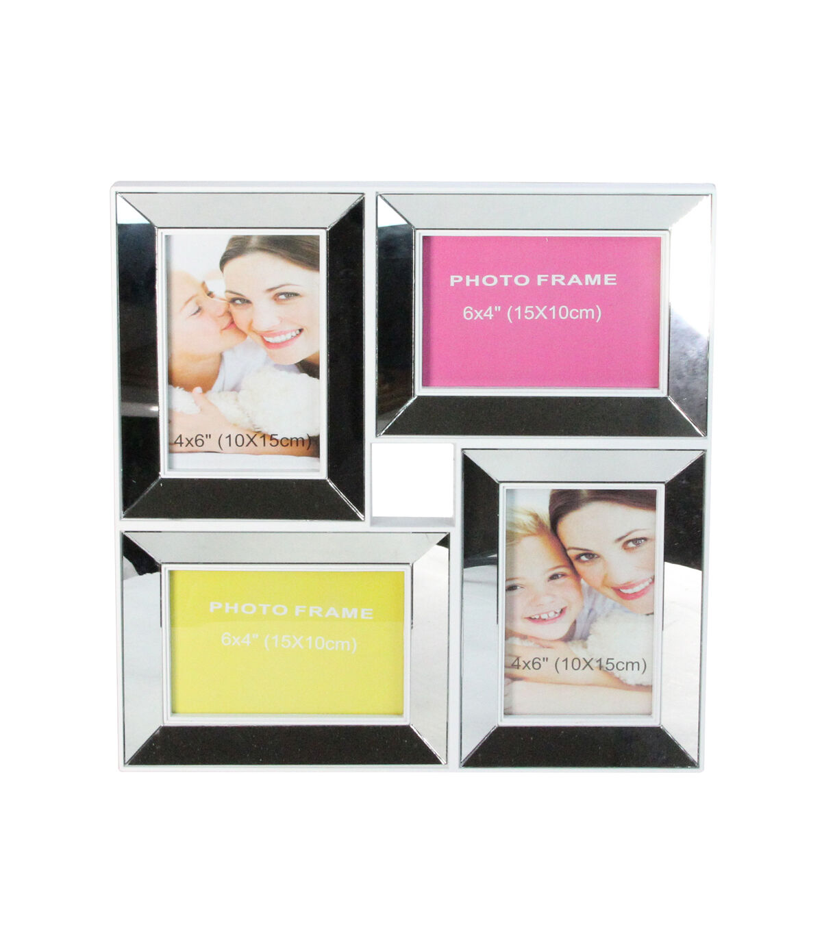 Northlight 14 Silver 4 Photo Collage Glass Frame