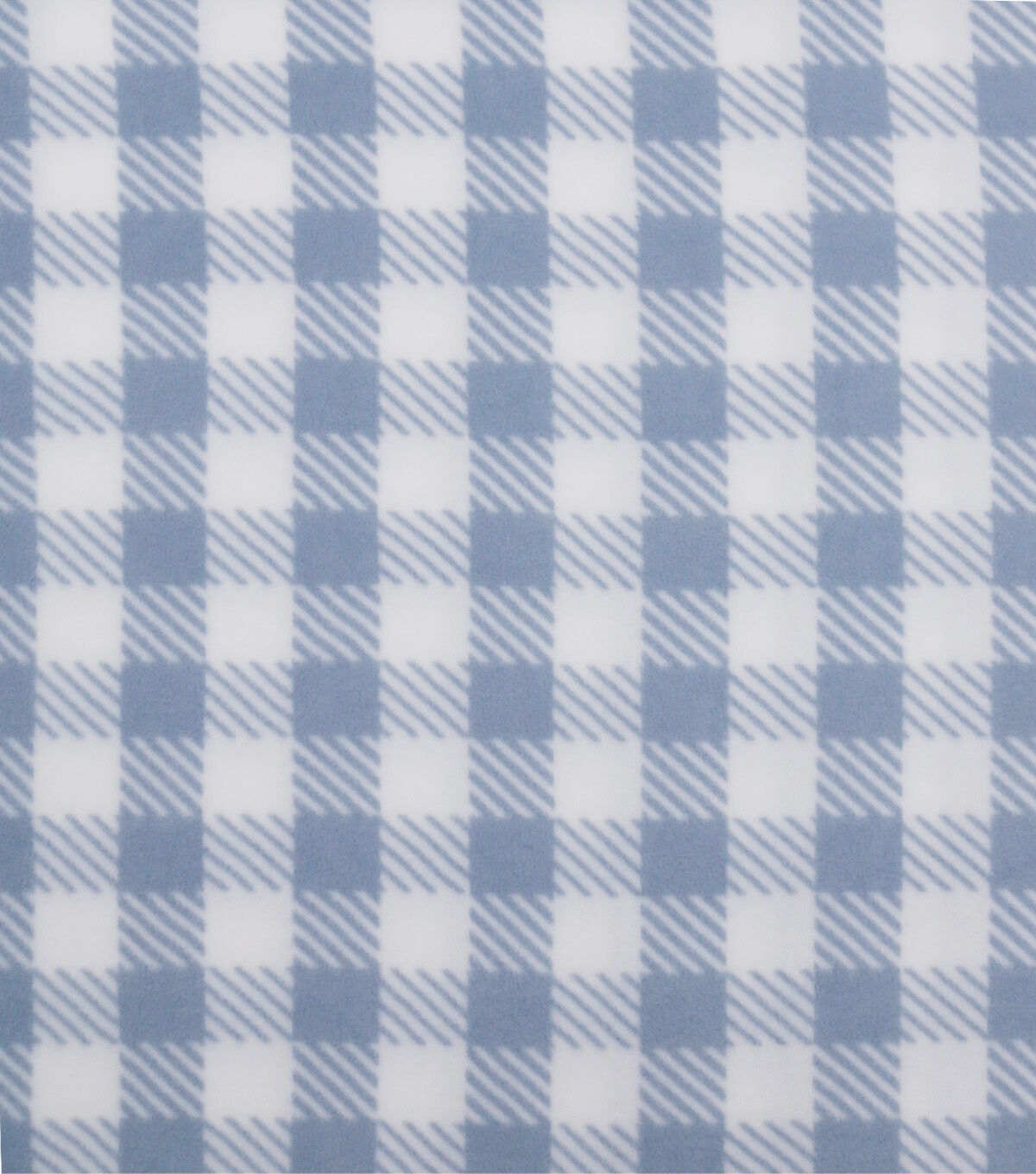 POP! Gingham Blue Lightweight Fleece Fabric