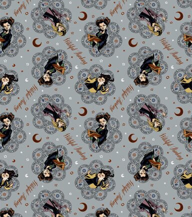 Hocus Pocus Filligree Badge Cotton Fabric