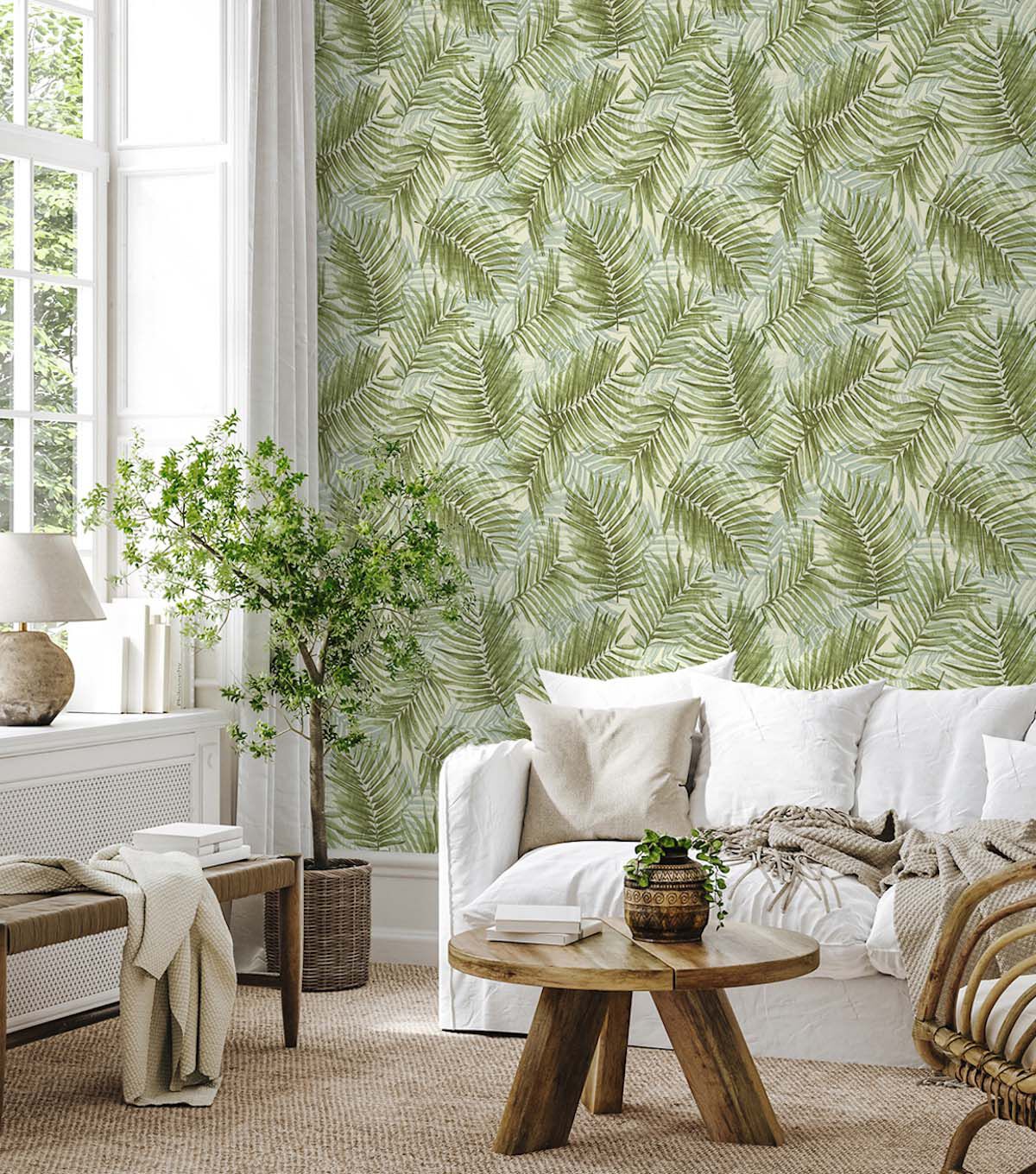 Tommy Bahama 20.5' x 18' Seamist Escape Route Peel & Stick Wallpaper