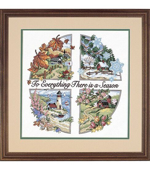 Dimensions 14 A Season for Everything Stamped Cross Stitch Kit