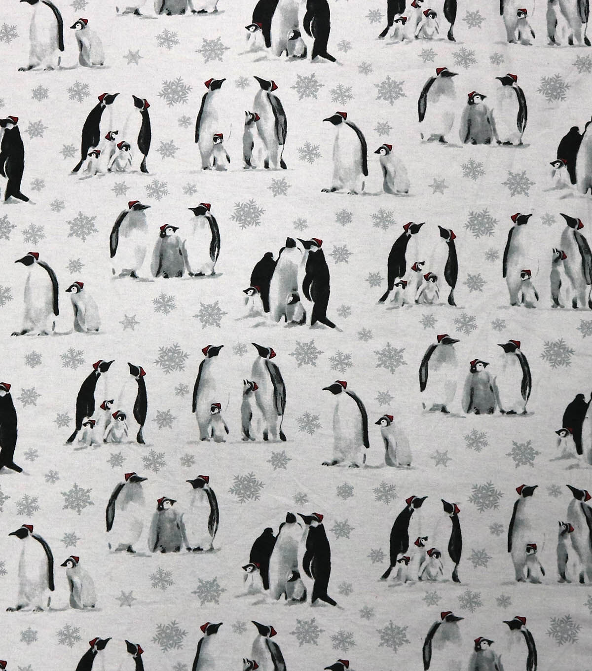 Penguins on White Super Snuggle Flannel Fabric