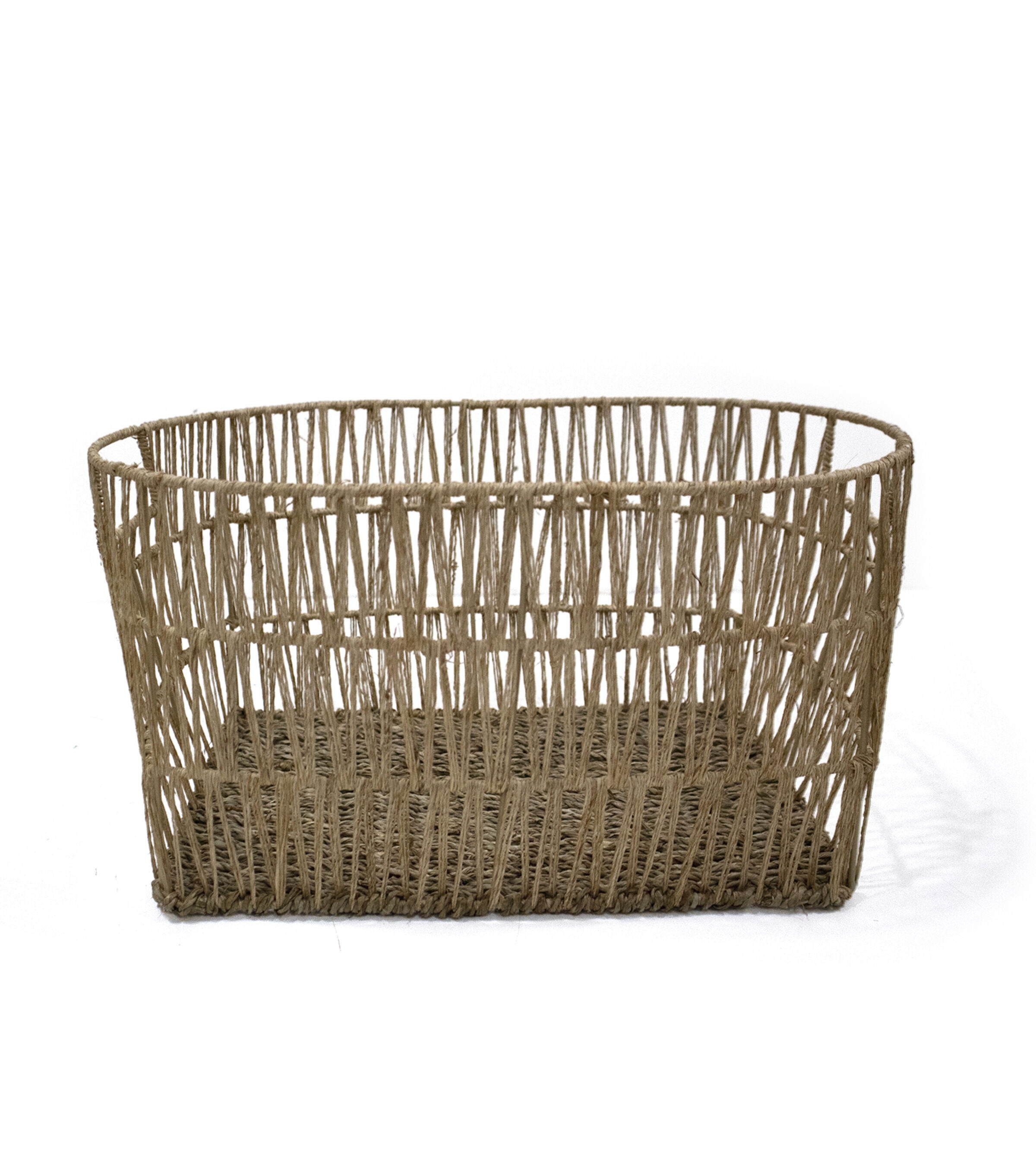 16.5 x 12 Bamboo Open Weave Basket by Place & Time