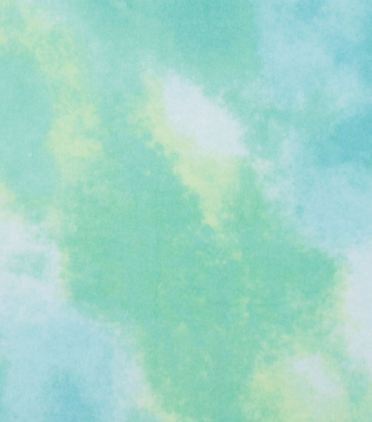 Blue & Green Watercolor Tie Dye Anti Pill Plush Fleece Fabric