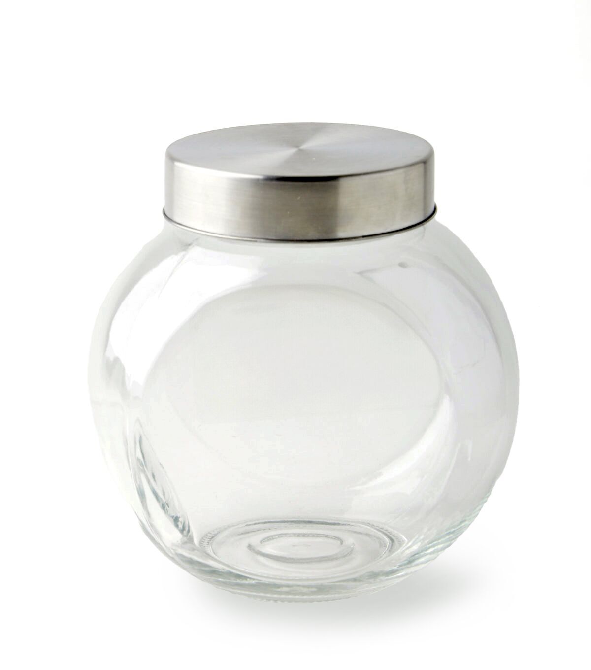 6 Round Tilted Glass Jar With Lid by Park Lane