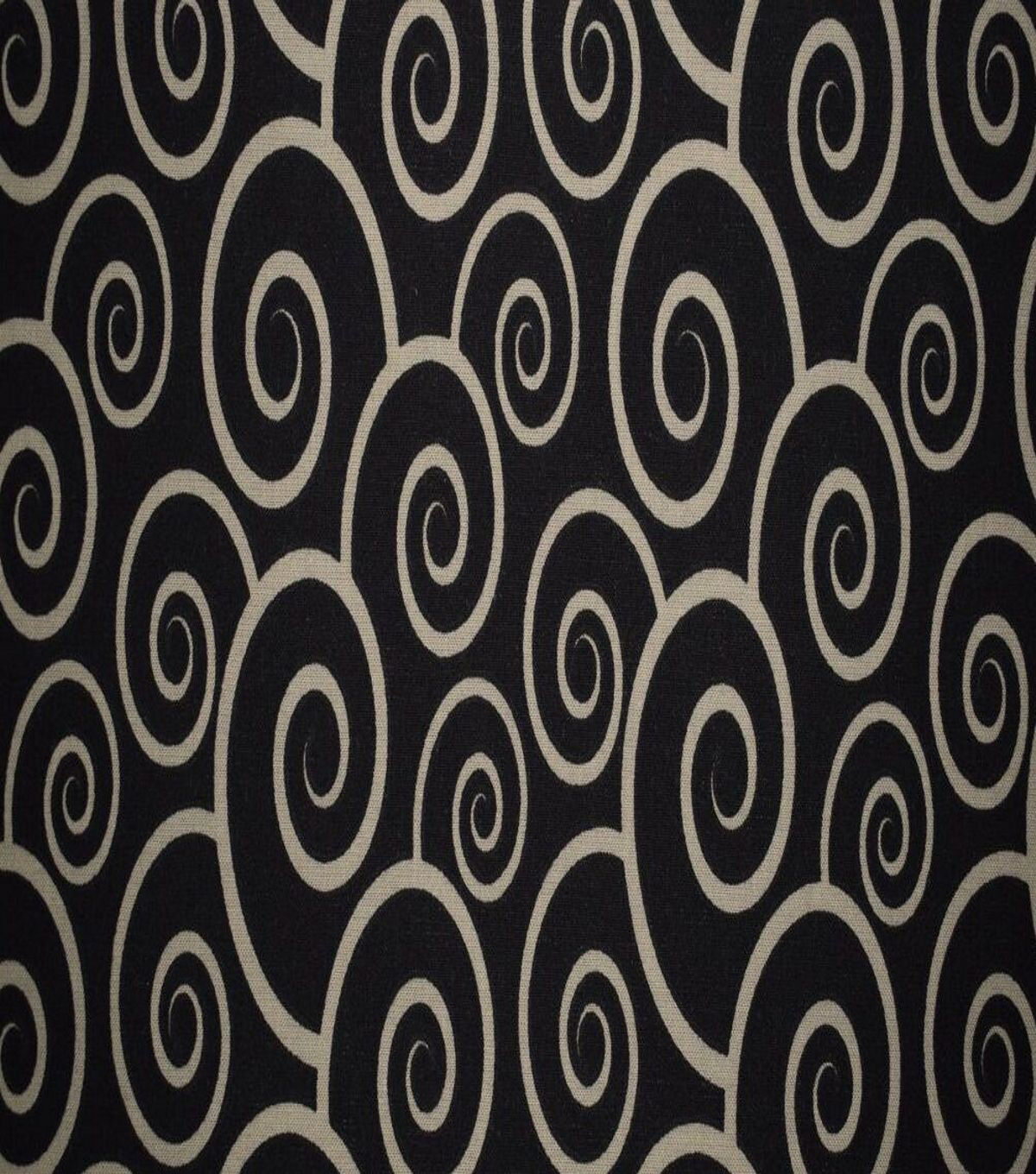 Neutral Swirls on Black Quilt Cotton Fabric by Quilter's Showcase