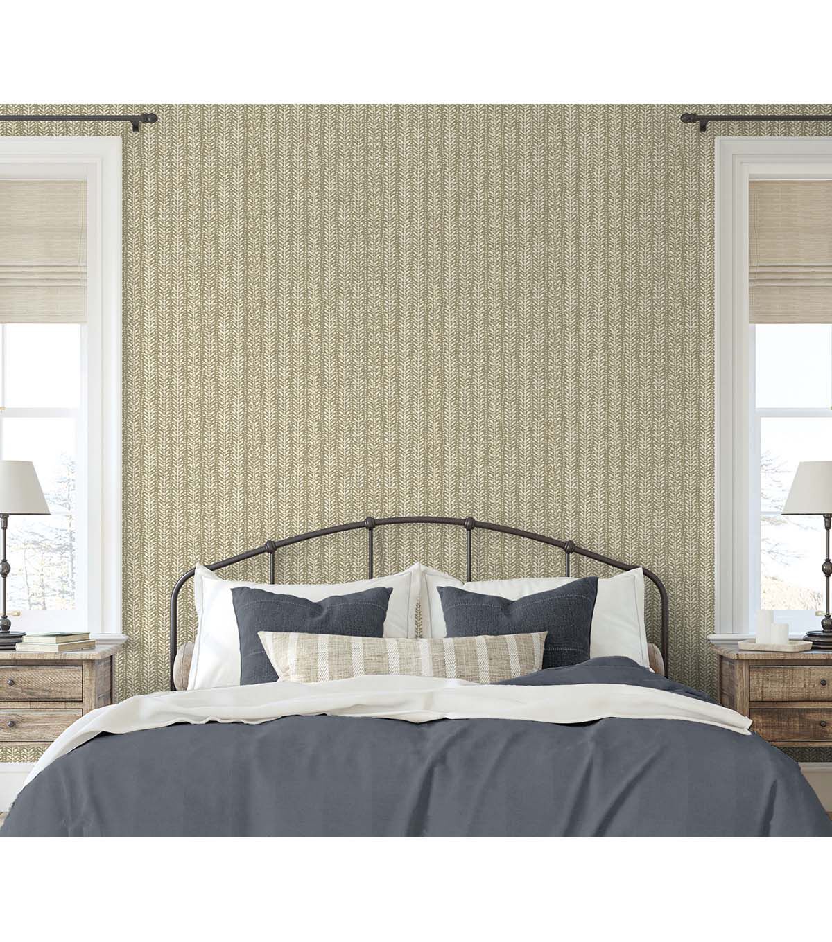 Surface Style 20.5' x 18' Linen Kumo Branch Peel & Stick Wallpaper