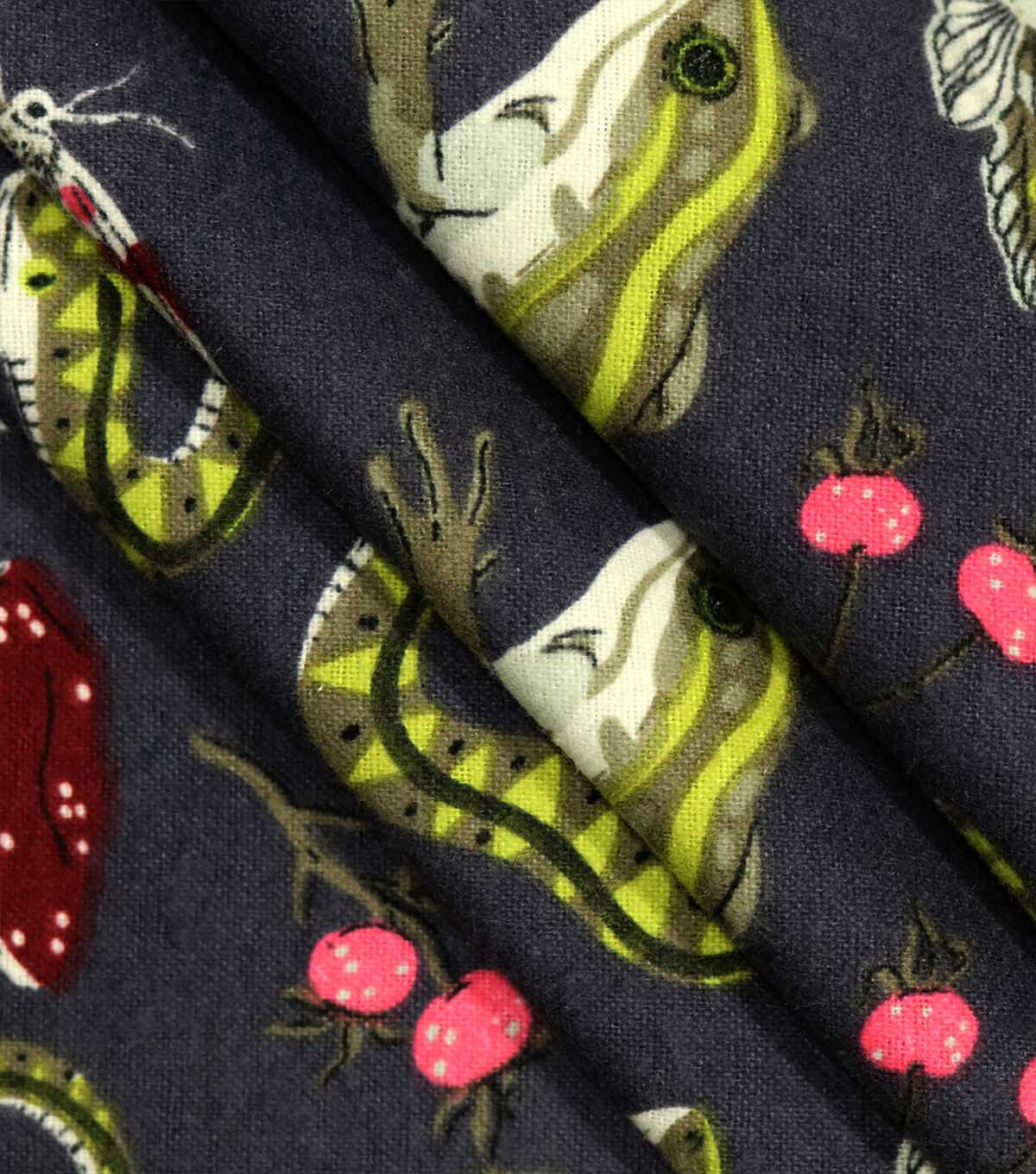 Green Frogs & Snakes Super Snuggle Flannel Fabric