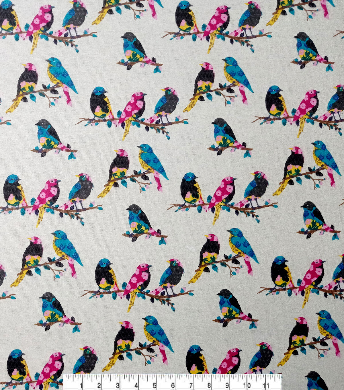 Parrots on Ivory Super Snuggle Flannel Fabric