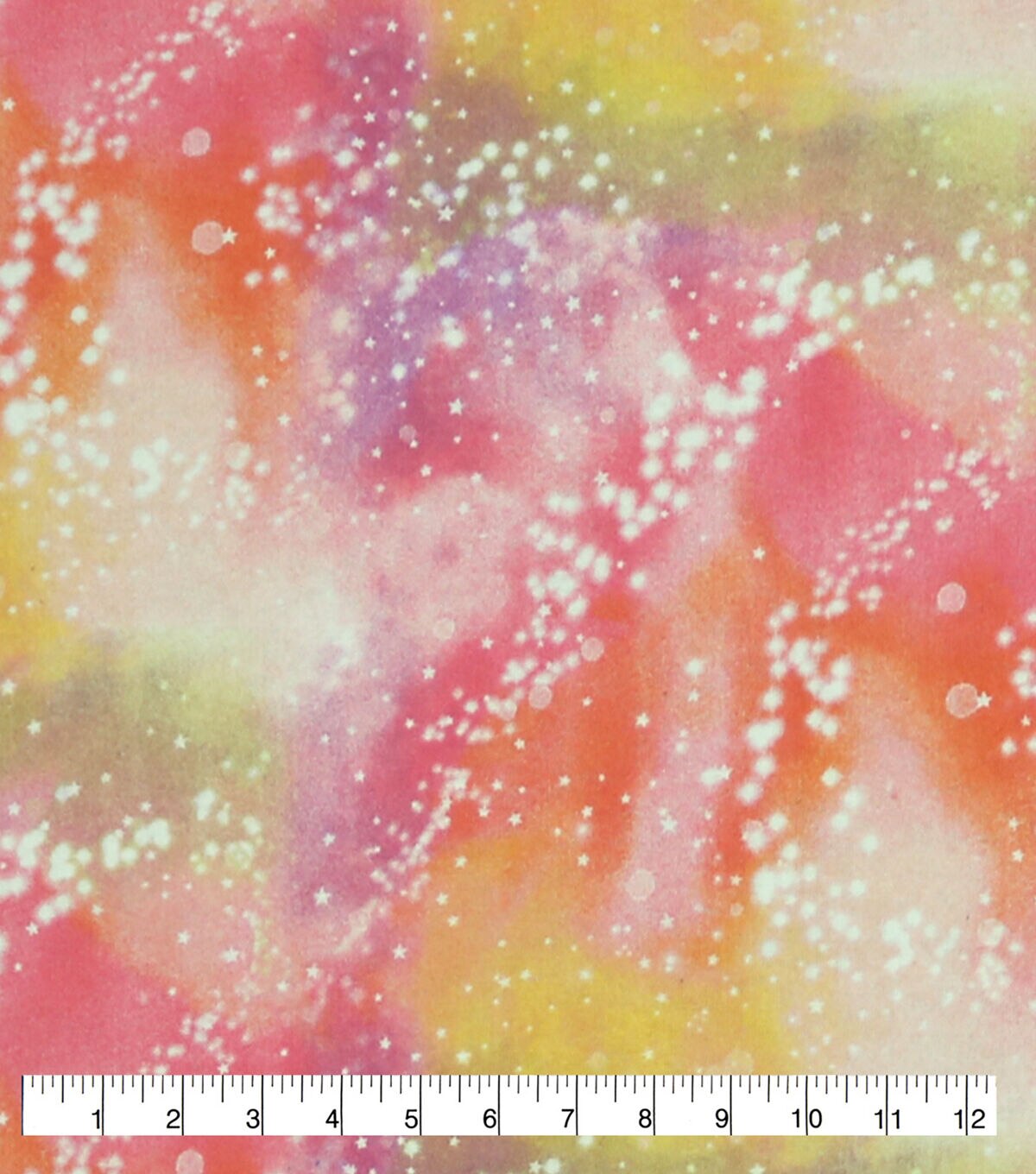 Fairy Dust on Tie Dye Super Snuggle Flannel Fabric