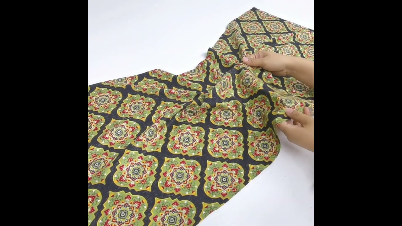 Multicolor Geometric Victorian Luxe Flannel Fabric
