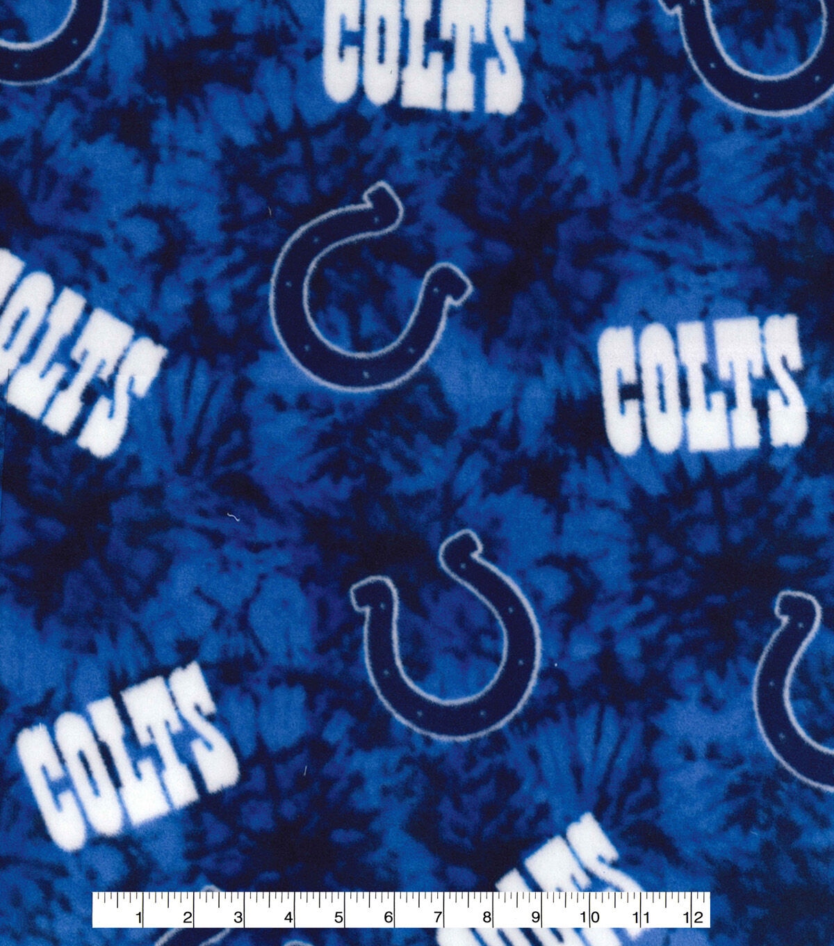 Fabric Traditions Indianapolis Colts Fleece Fabric Tie Dye