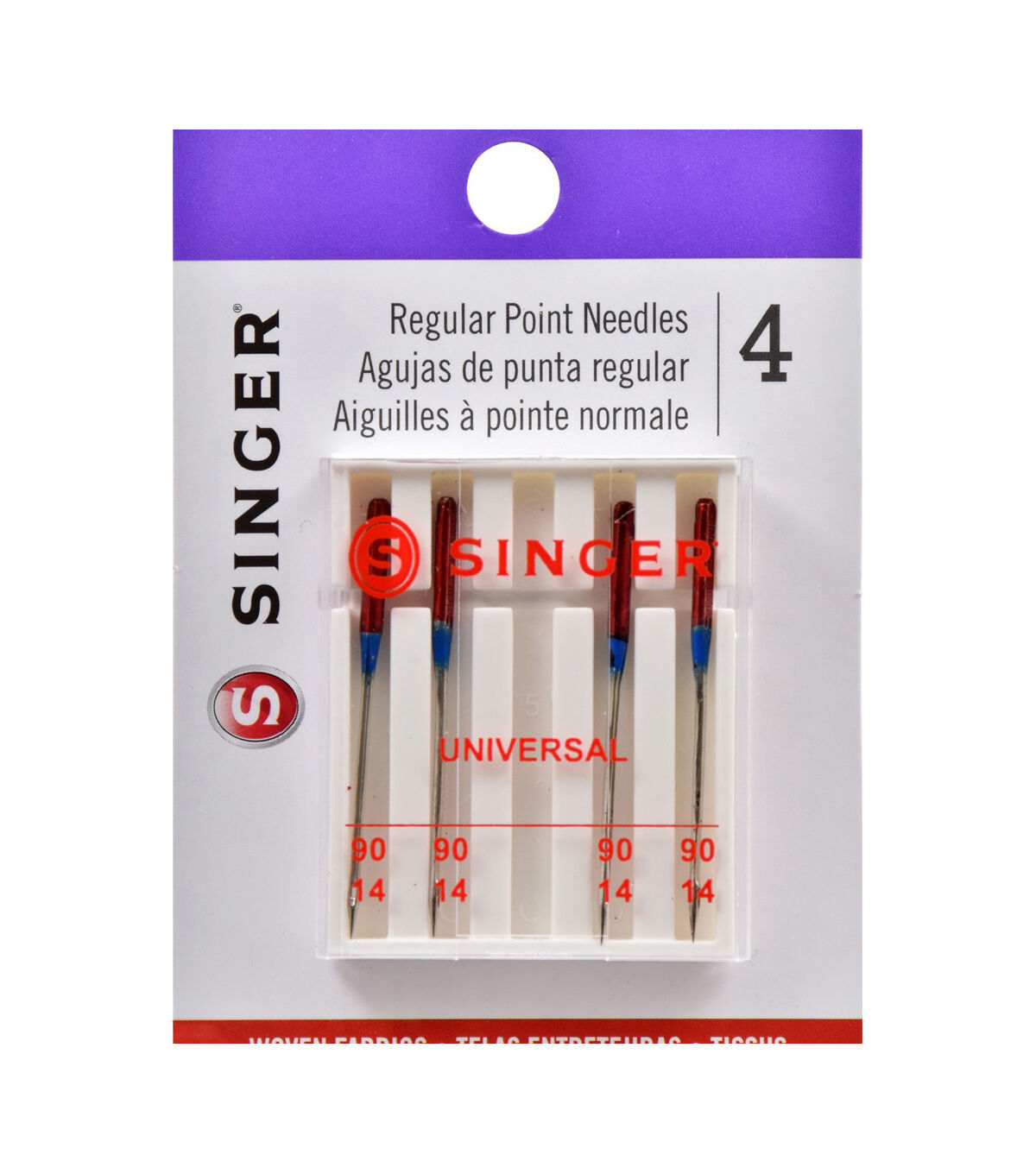 SINGER Universal Regular Point Sewing Machine Needles