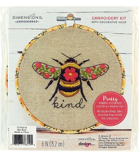 Dimensions 6 Bee Kind Embroidery Kit