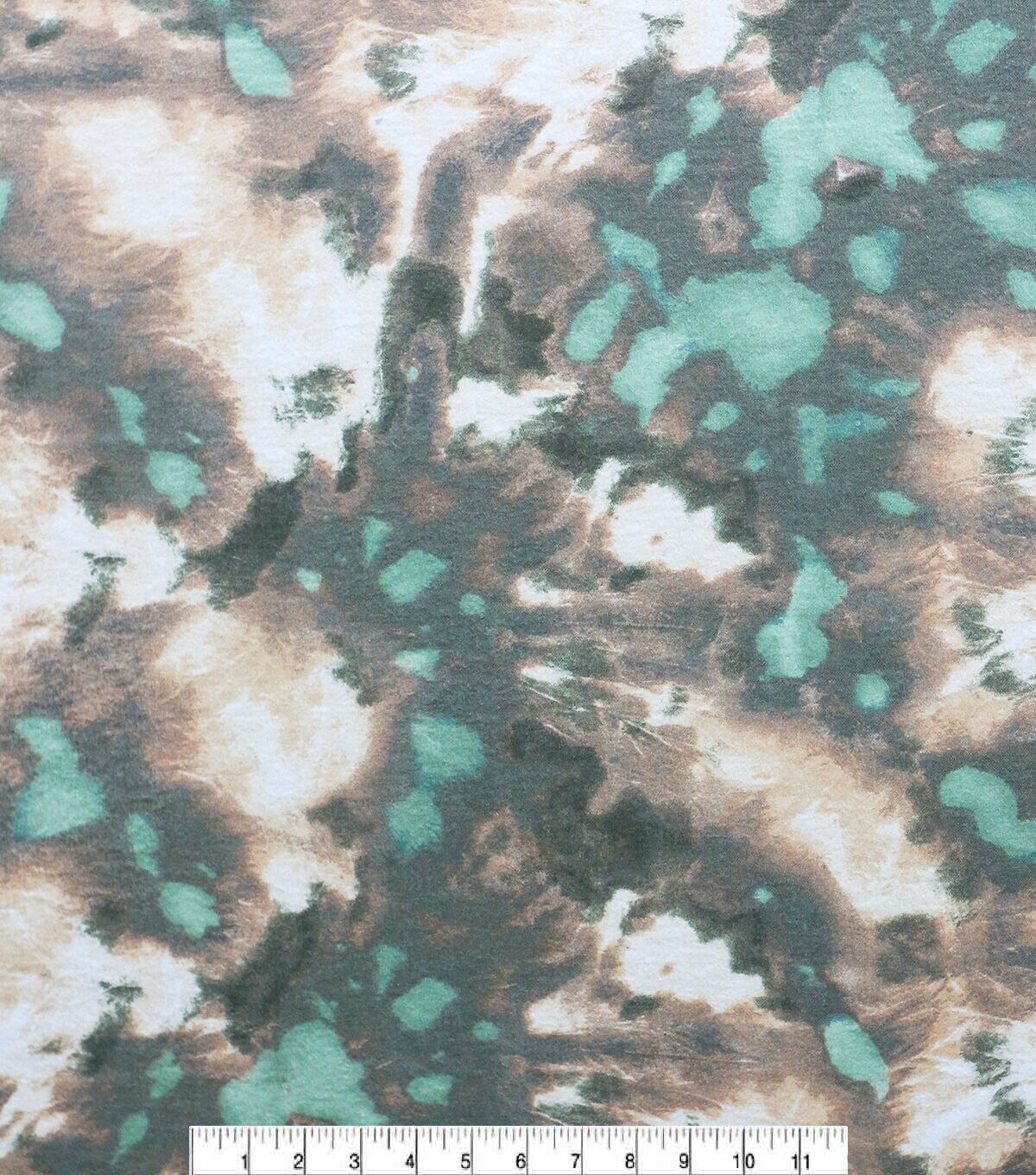 Green & Yellow Tie Dye Super Snuggle Flannel Fabric