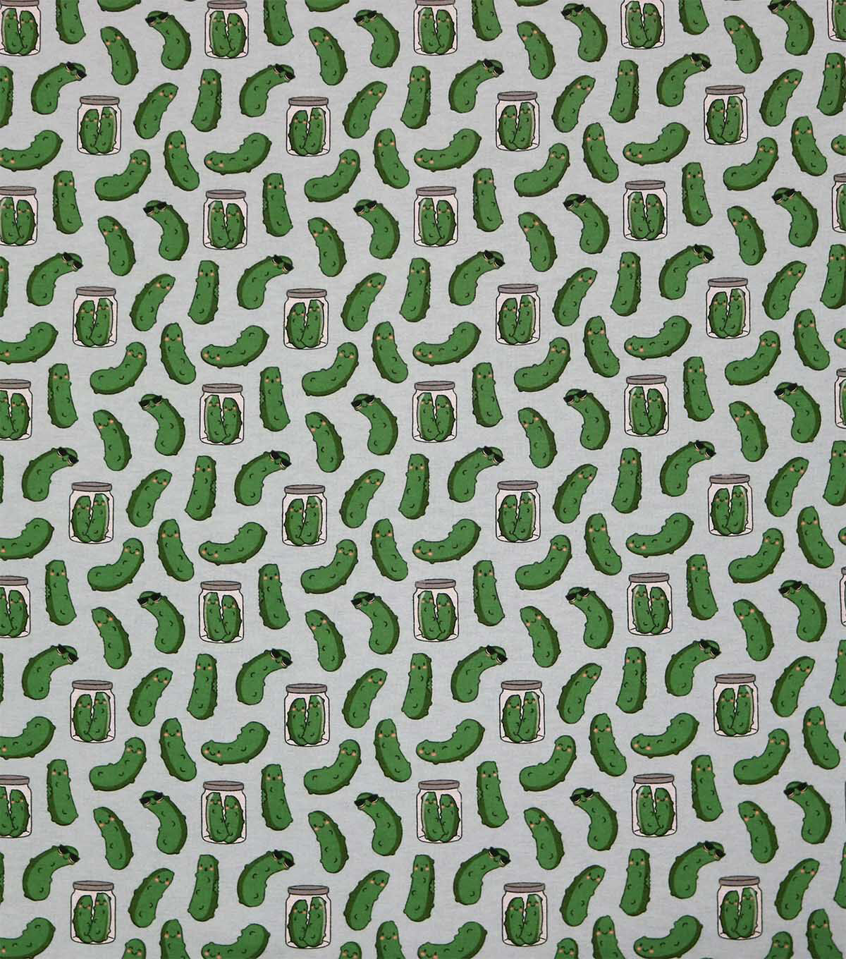 Cool Pickles On White Super Snuggle Flannel Fabric
