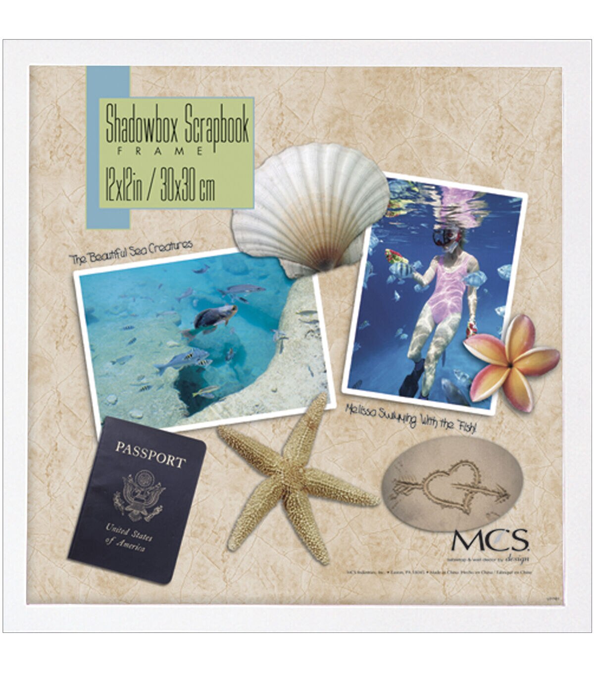 MBI Shadow Box Frame 12X12 White