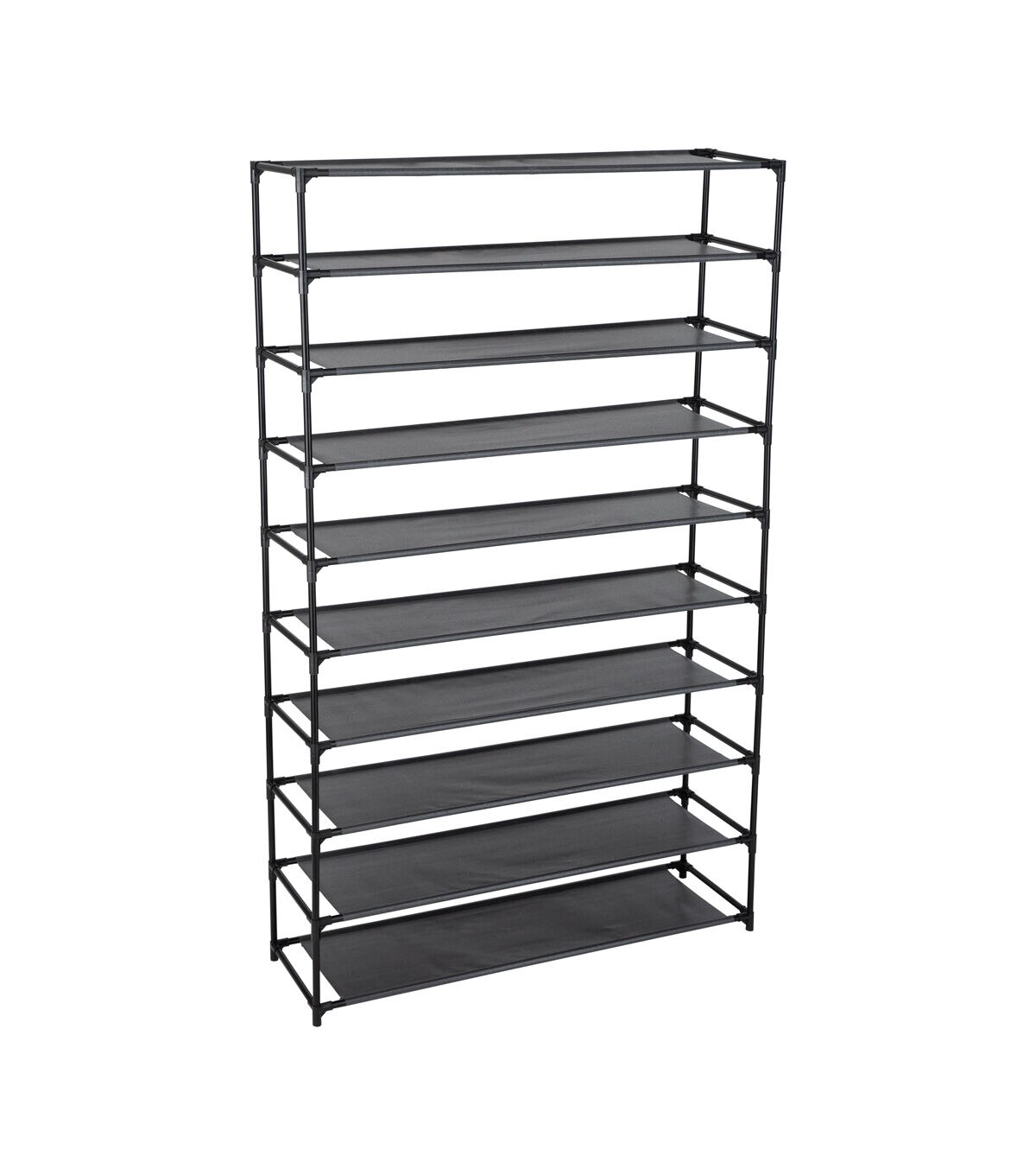 Simplify 59.5 Black 10 Tier Shoe Rack