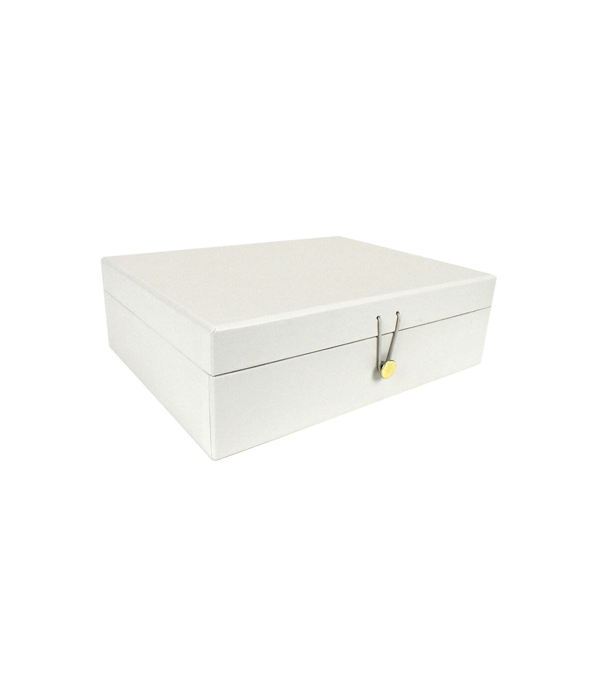 11 Cream Rectangle Box With Button Closure