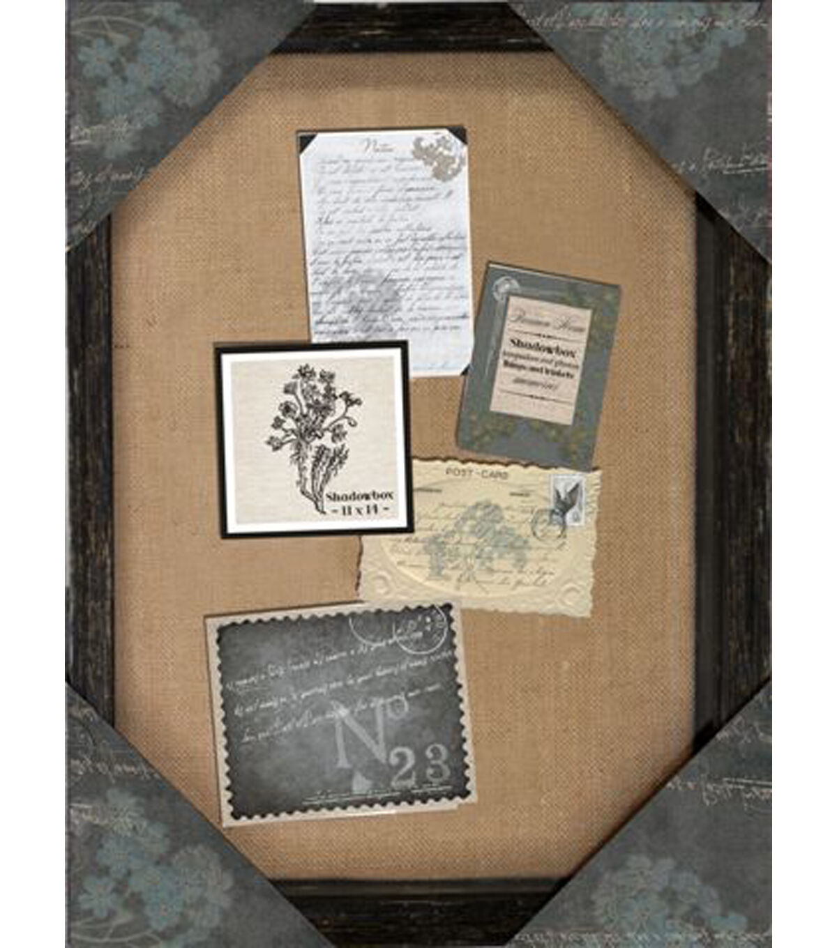 Enchante 11x14 Distressed Black Molding Shadowbox Frame