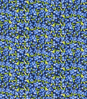 Fabric Traditions Blueberries Novelty Cotton Fabric