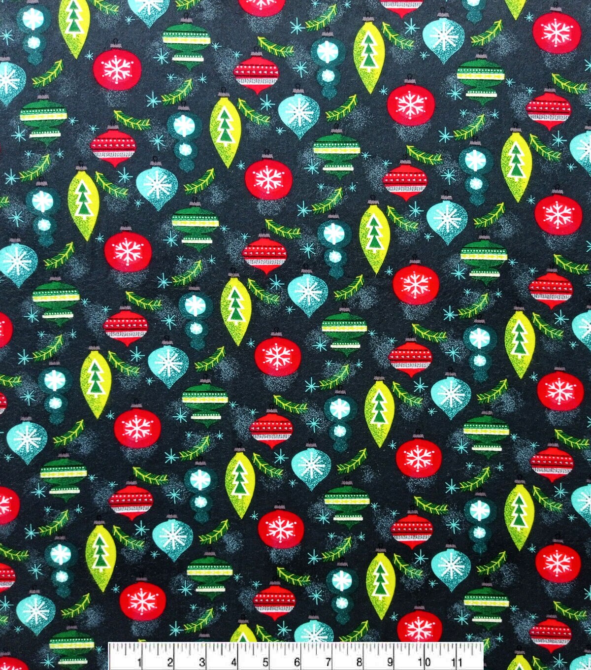 Ornaments & Mistletoe Super Snuggle Christmas Flannel Fabric