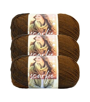 Lion Brand Scarfie 312yds Bulky Acrylic Yarn 3 Bundle