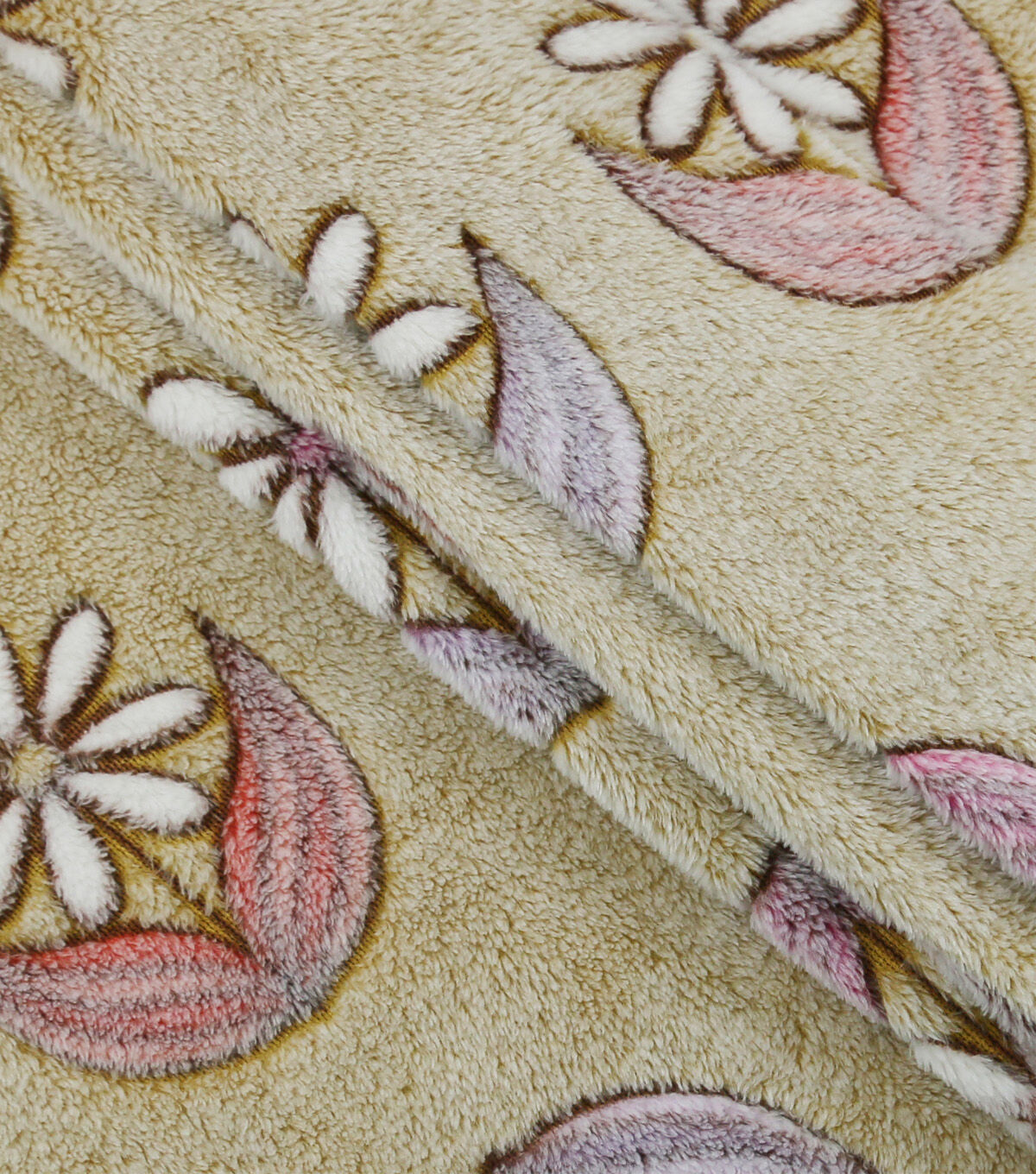 Sew Lush Retro Floral Embossed Fleece Fabric
