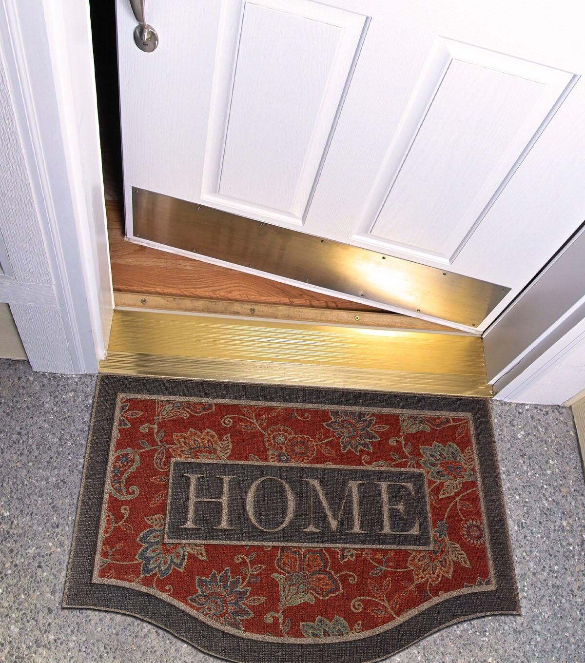 Cozy Jacobean Doormat Chestnut 2' x 3'