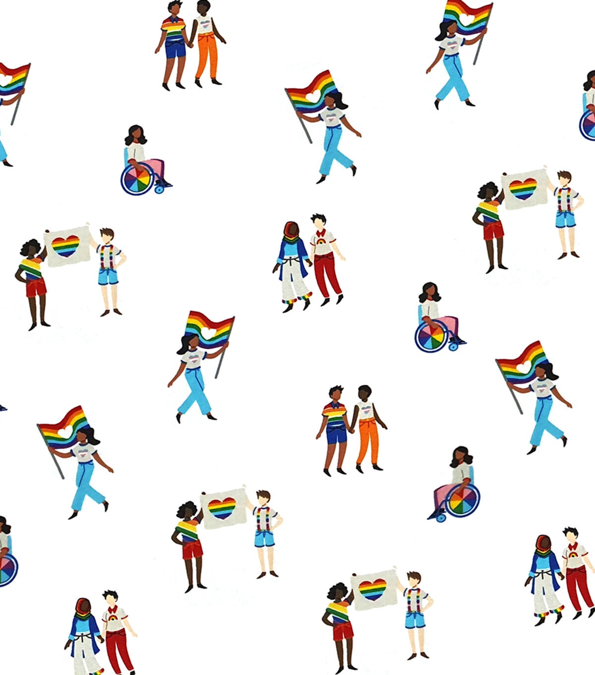 Super Snuggle Pride Couples Flannel Fabric