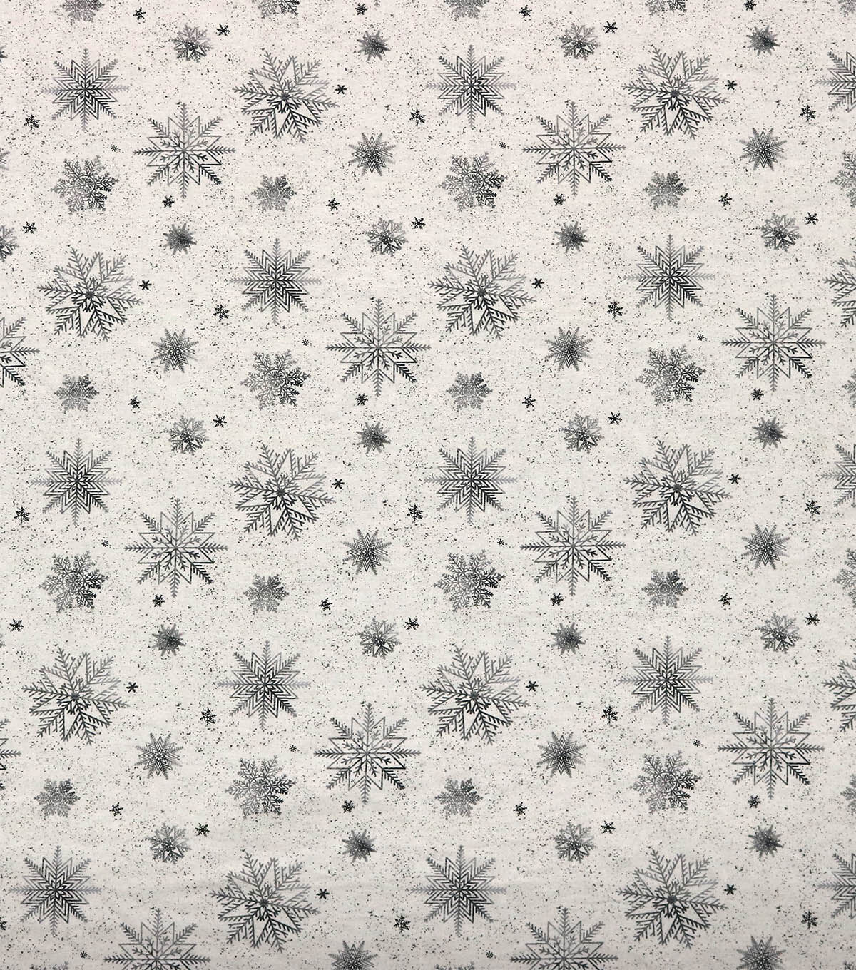 Snowflakes on White Super Snuggle Christmas Flannel Fabric