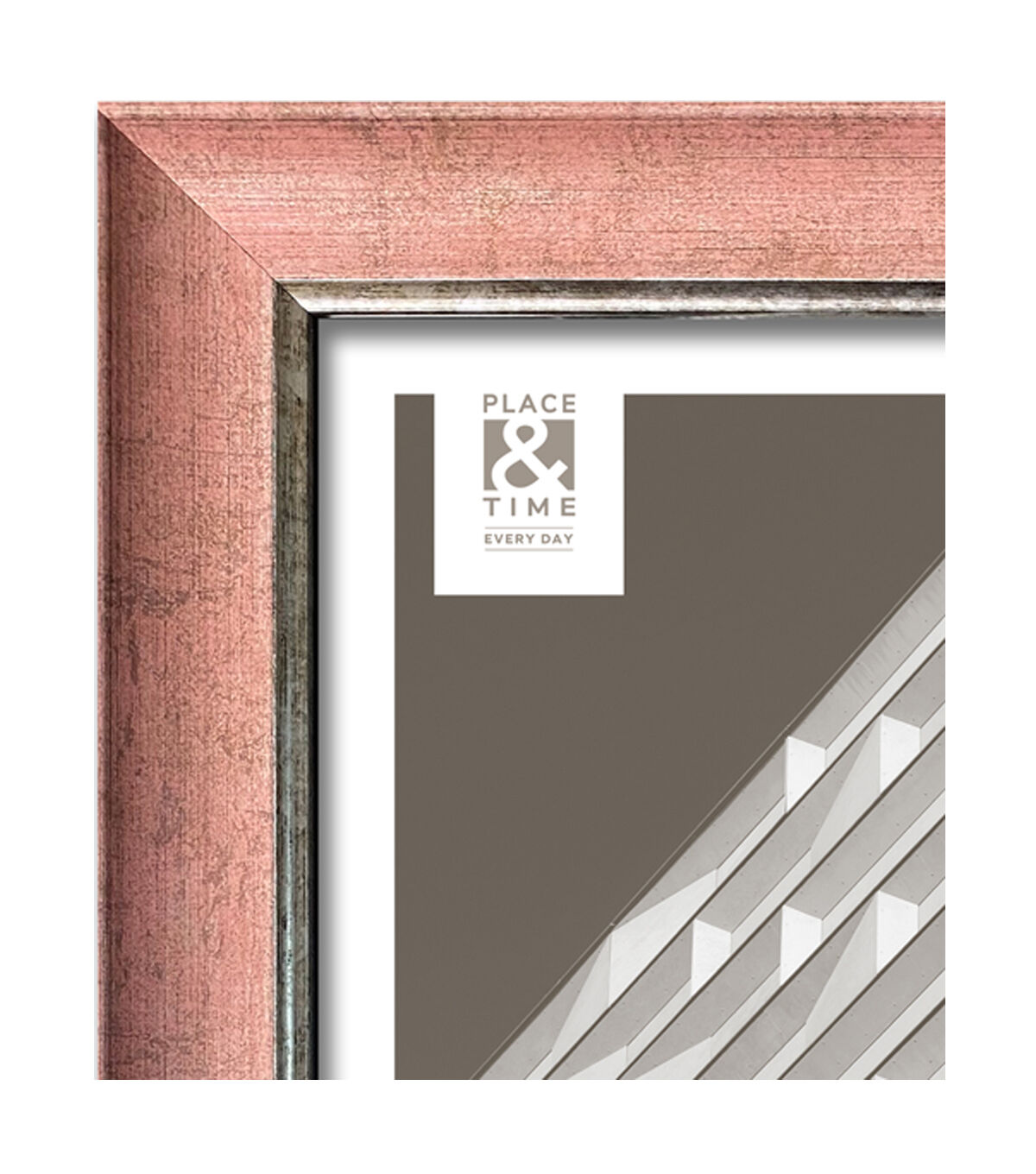 8 x 10 Rose Gold & Silver Tabletop Picture Frame by Place & Time