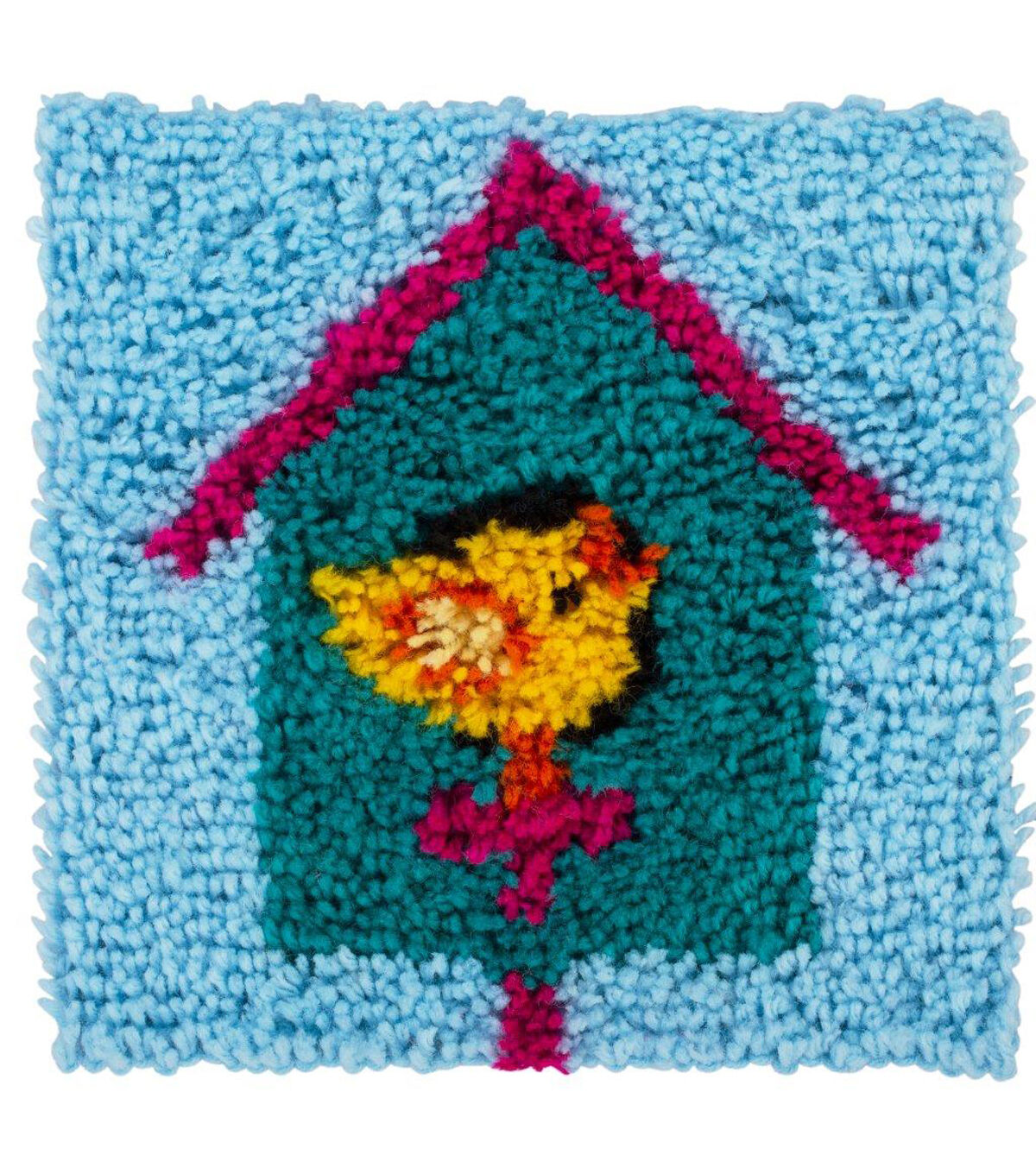 Wonderart Latch Hook Kit Bird House 12x12