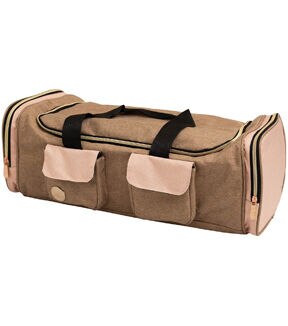 We R Memory Keepers 22.5 Taupe & Pink Crafter's Machine Tote