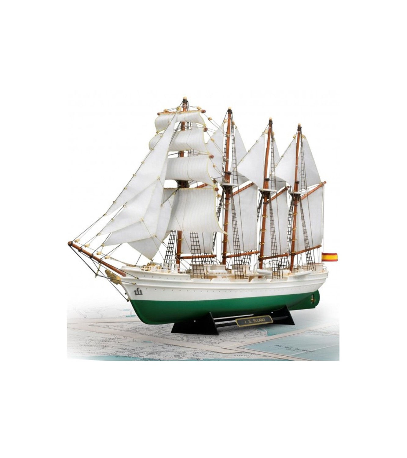 Training Ship Juan Sebasti&aacute;n Elcano & Esmeralda. 1:250 Wooden and Plastic Model Ship Kit