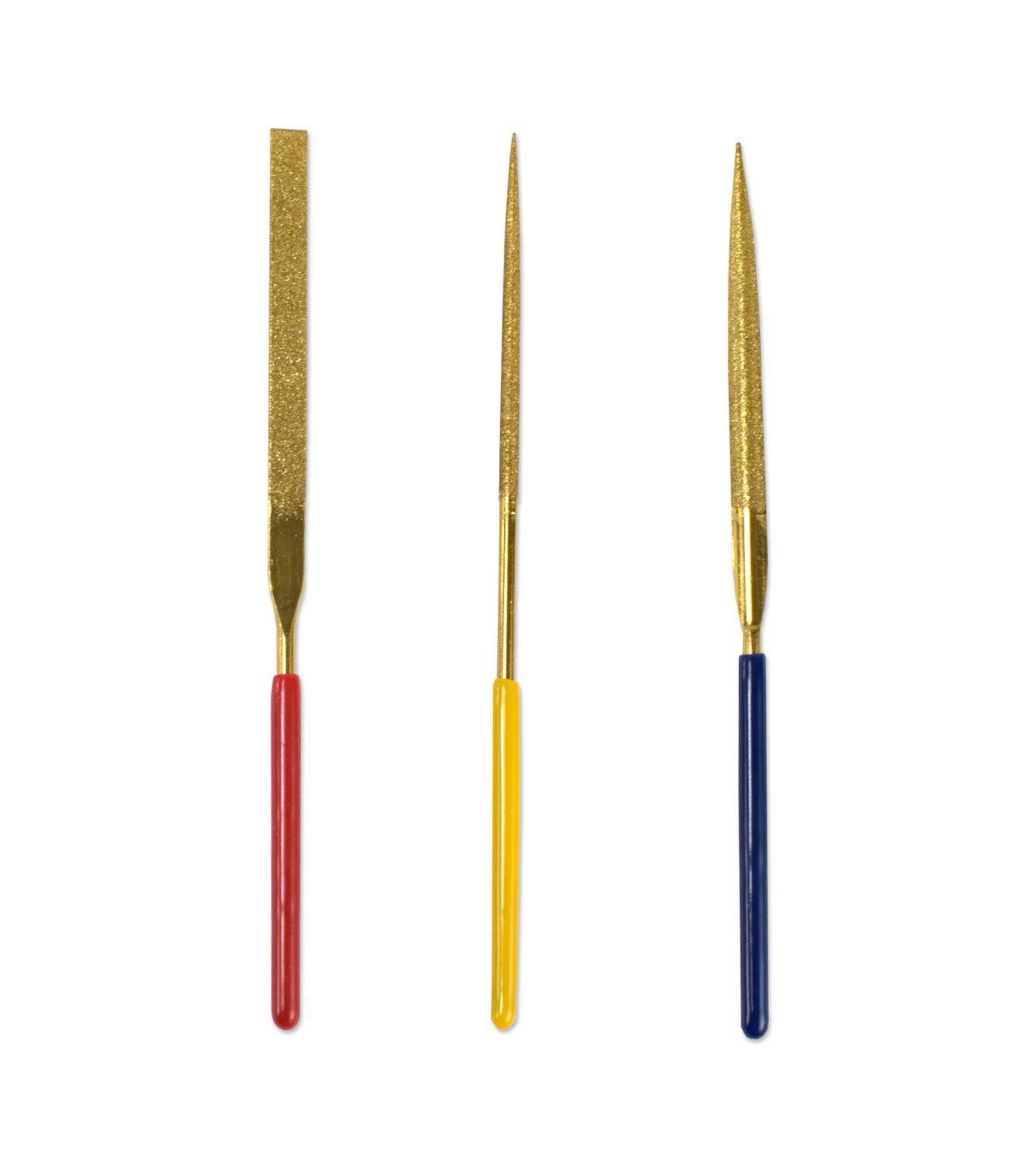 Set of 3 Mini Diamond Files Size 100 mm