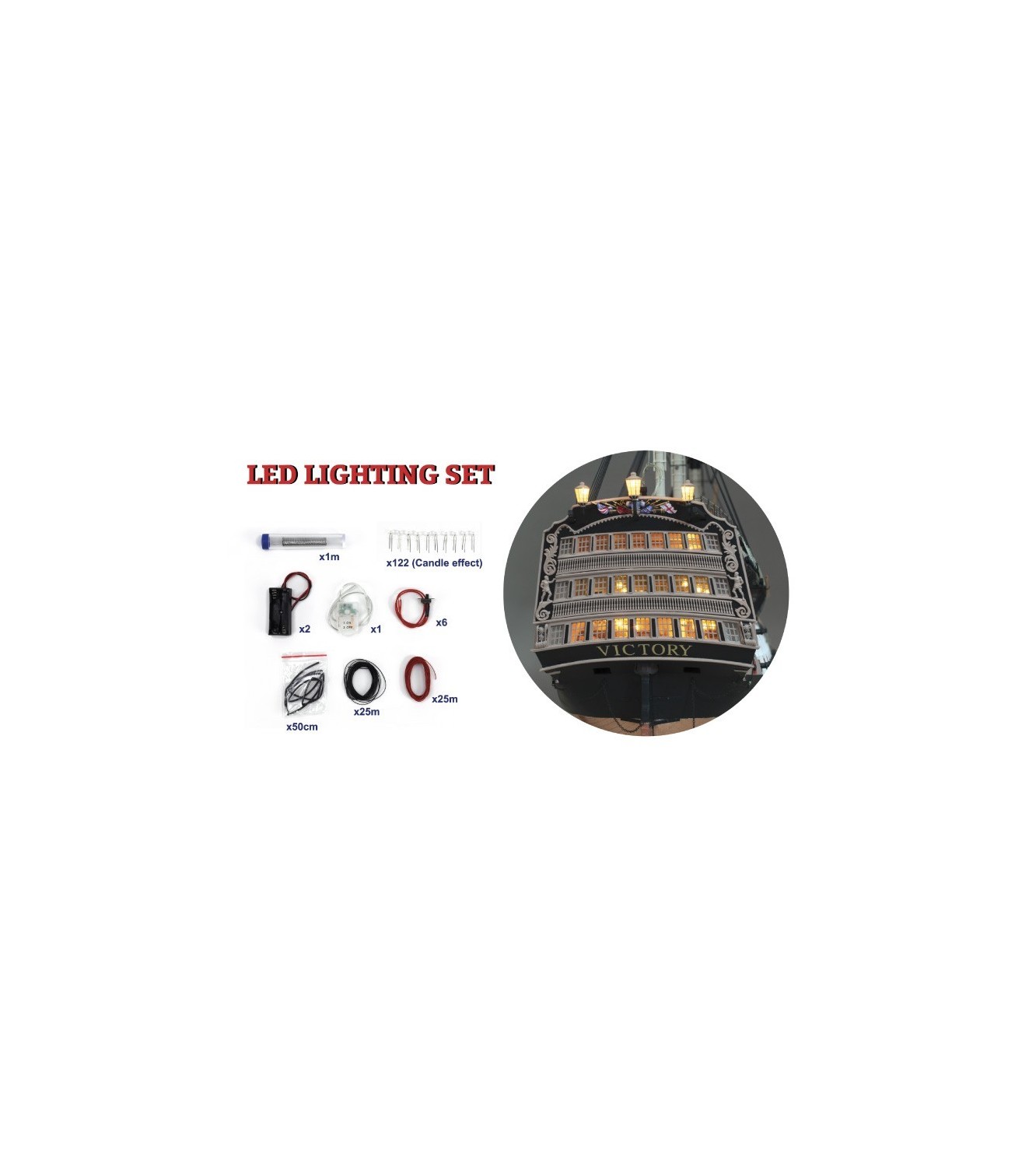 New LED Lighting Set for Model Ship HMS Victory