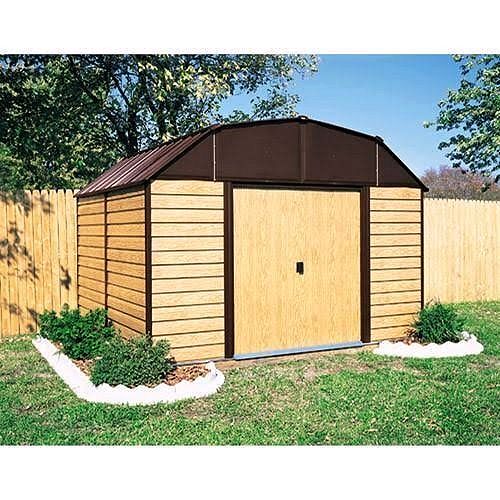 WH1014 Steel Storage Shed – 10’ x 14’ Outdoor Metal Shed with Gambrel Roof, 852 Cu.Ft Capacity