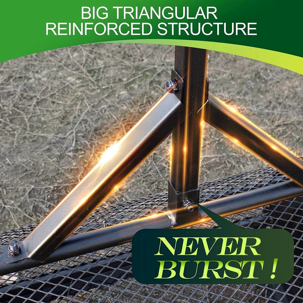 24-Inch Metal Handle Peat Moss & Compost Spreader (Model SP-001-JNN)