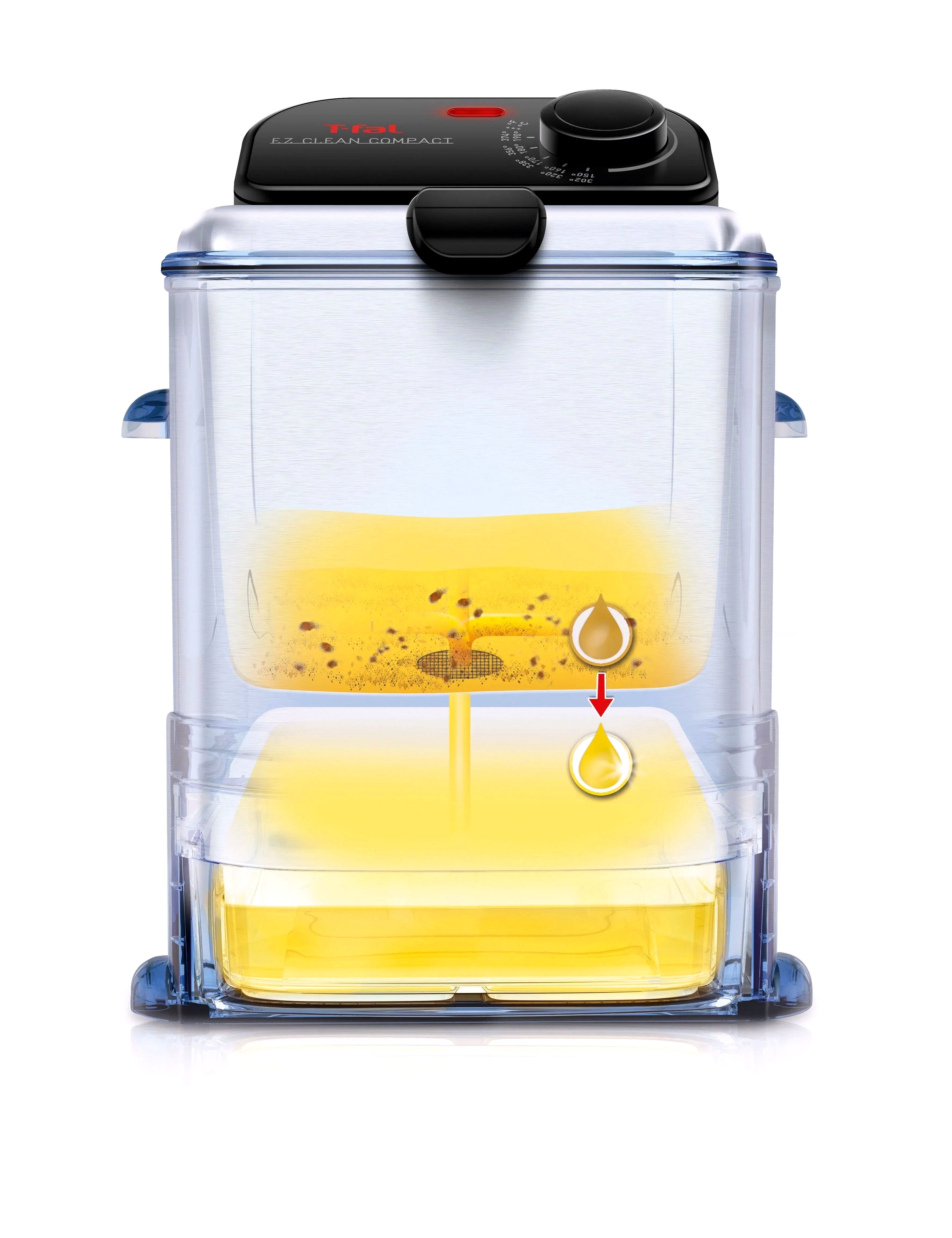 1.8L Stainless Steel Deep Fryer with Built-In Oil Filtration System