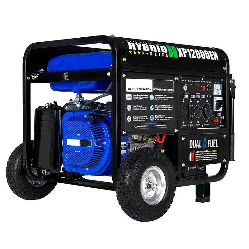 XP12000EH Dual Fuel Portable Generator-12,000W Gas & Propane Power · 457cc 4-Stroke Engine · EPA & CARB Certified