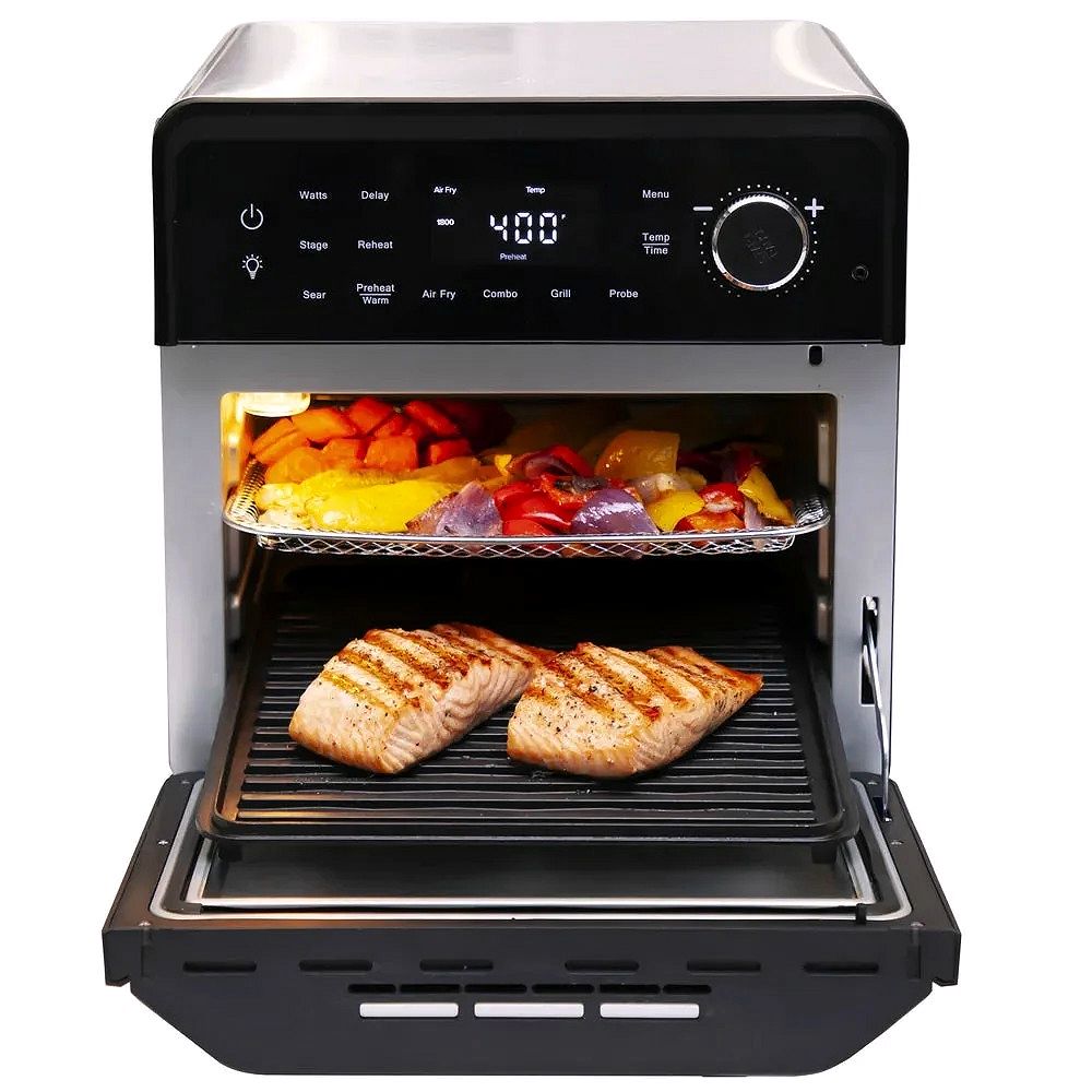 Pro-Smart Grill – Indoor Grilling, Air Frying & Combo Cooking with Digital Temperature Control