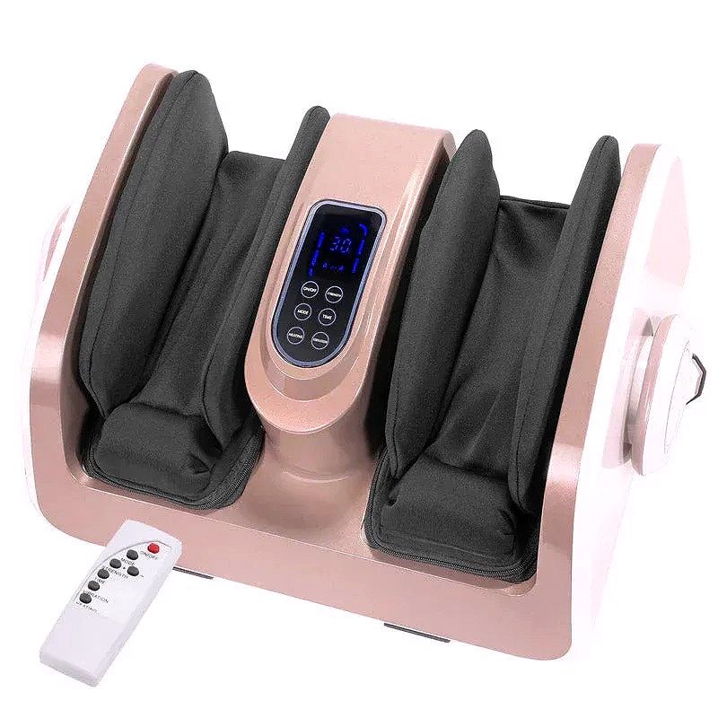 Shiatsu Foot, Calf & Leg Massager with Heat – Deep Kneading, Rolling & Compression Massage, Adjustable Handle & Remote Control
