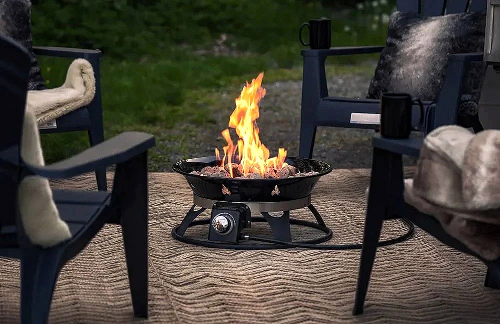Portable Propane Fire Pit – 21” Smokeless Gas Firebowl, 58,000 BTU